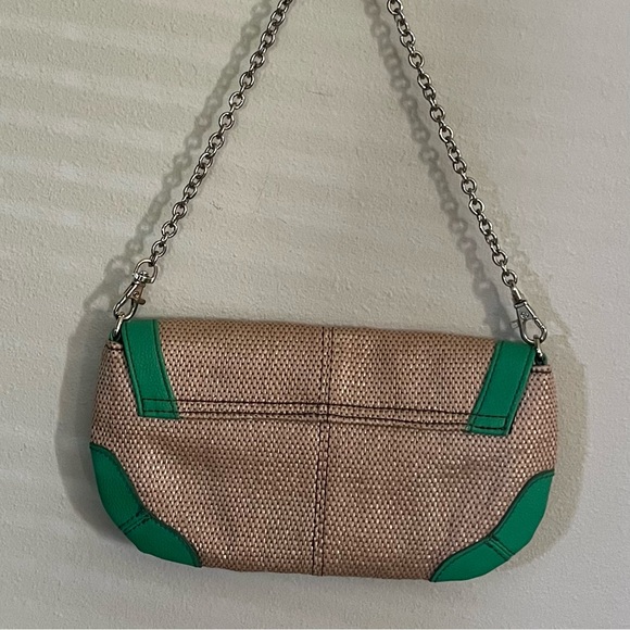 Express Green Rattan Silver Chain Mini Shoulder Bag - Picture 3 of 4
